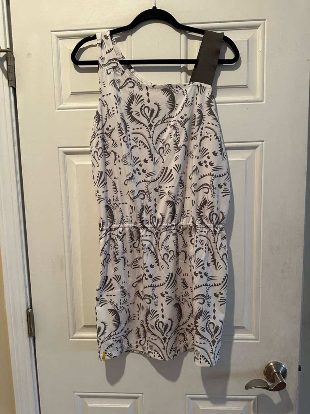 Lole One-Shoulder White Printed Dress